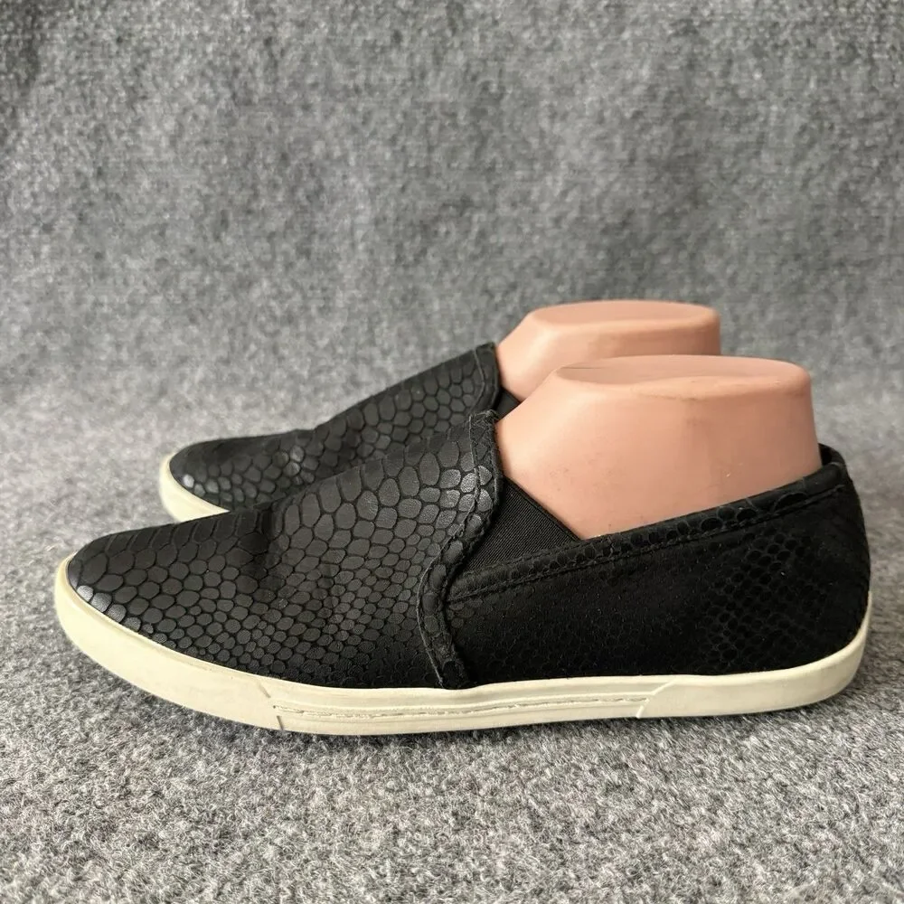 Joie Kidmore Women's Black Snakeskin Embossed Leather Slip On Sneakers 39